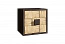 Модуль для стеллажей открытых 1-но дв. "Cube Design"; фасад "шашки"; графит, бейц-масло