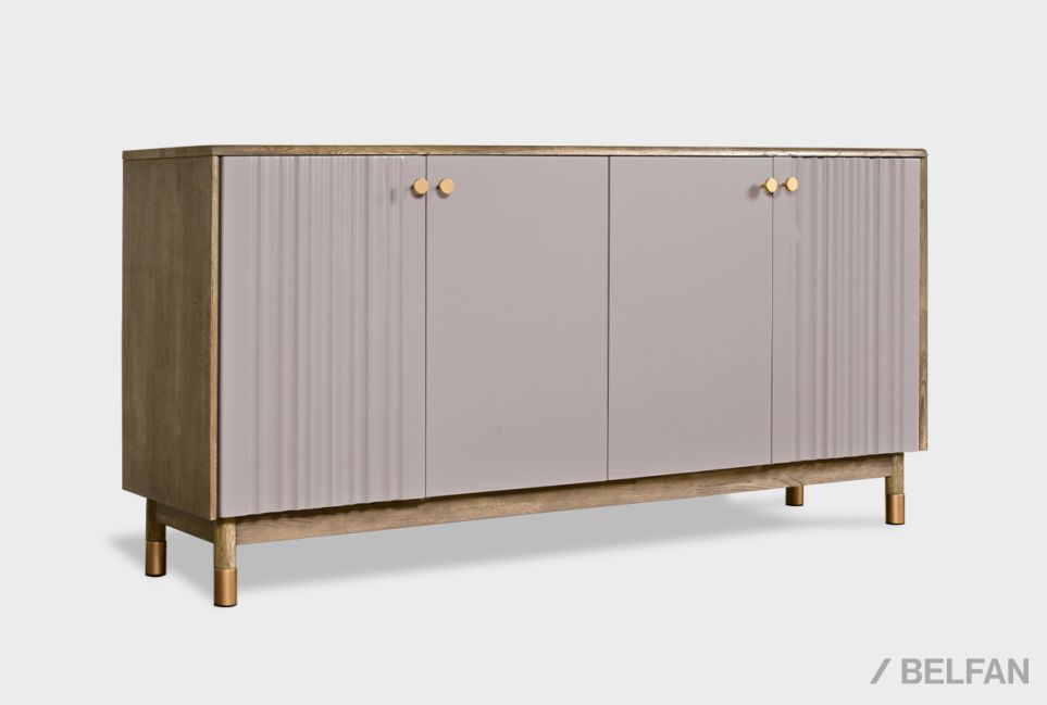 Тумба "Меридиан" 4 (комбинированная) массив дуба, МДФ 1