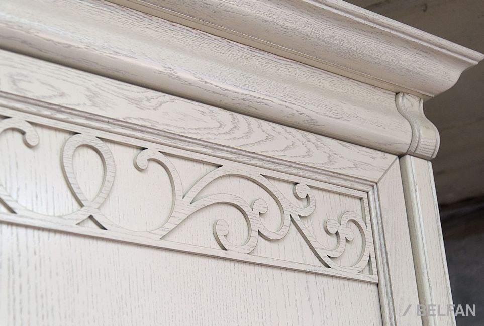 Шкаф для одежды "Тэфи" 4-х дв. с зеркалом массив и шпон дуба 2