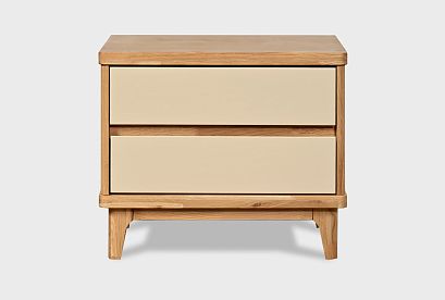 Тумба прикроватная "Wallstreet"; *А-012.03; к-бейц-масло, ф-нюд, вст-бейц-масло
