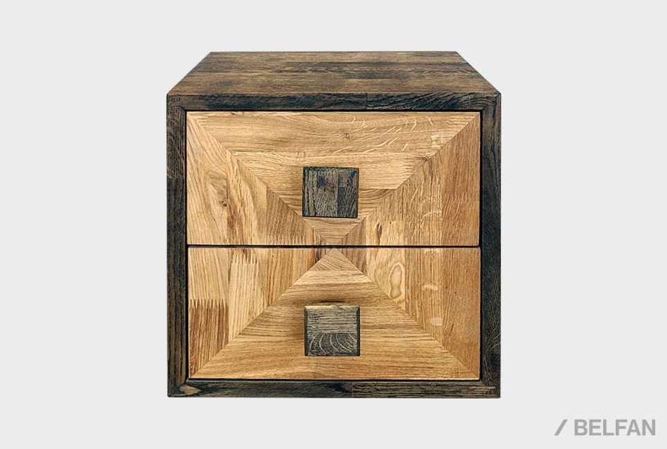 Модуль для стеллажей открытых "Куб Дизайн" (с ящиками) массив дуба 6