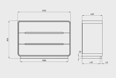 Комод "Монблан" 3; бейц-масло