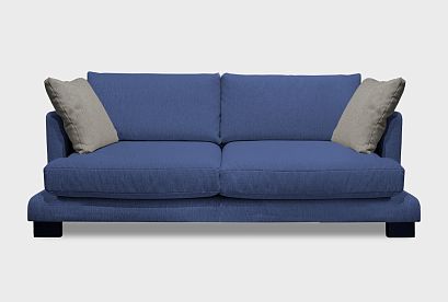 "Леформ" диван 2-х модульный; нераскл.; 22; венге; Swell col. navy+Swell col. navy+Swell col. darkgrey+Swell col. darkgrey (2 гр./Турция)