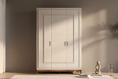 Шкаф 3-х дверный "Сакраменто" (с декором); *А-016.303; марципан, орех