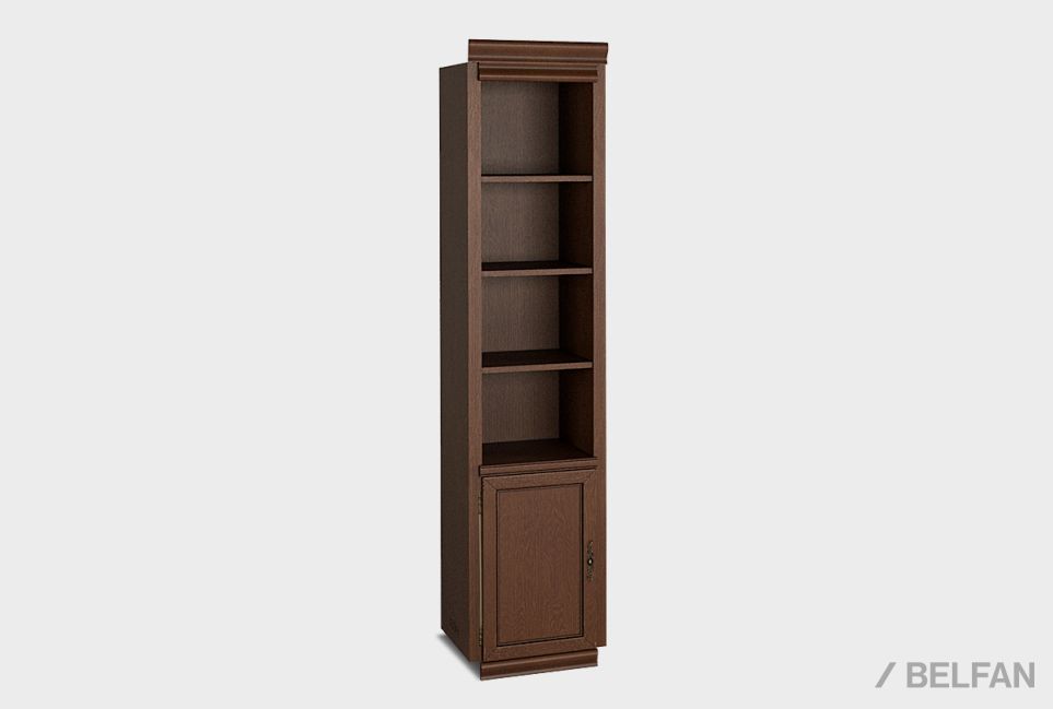 Стеллаж 1-но дверный "Тэфи" (левый) массив и шпон дуба 1