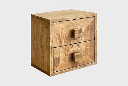 Модуль для стеллажей открытых "Cube Design" (с ящиками); 2 ящика; *КМ-009.202; бейц-масло
