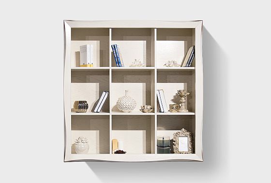 Шкаф навесной открытый "Трио" массив и шпон дуба 6