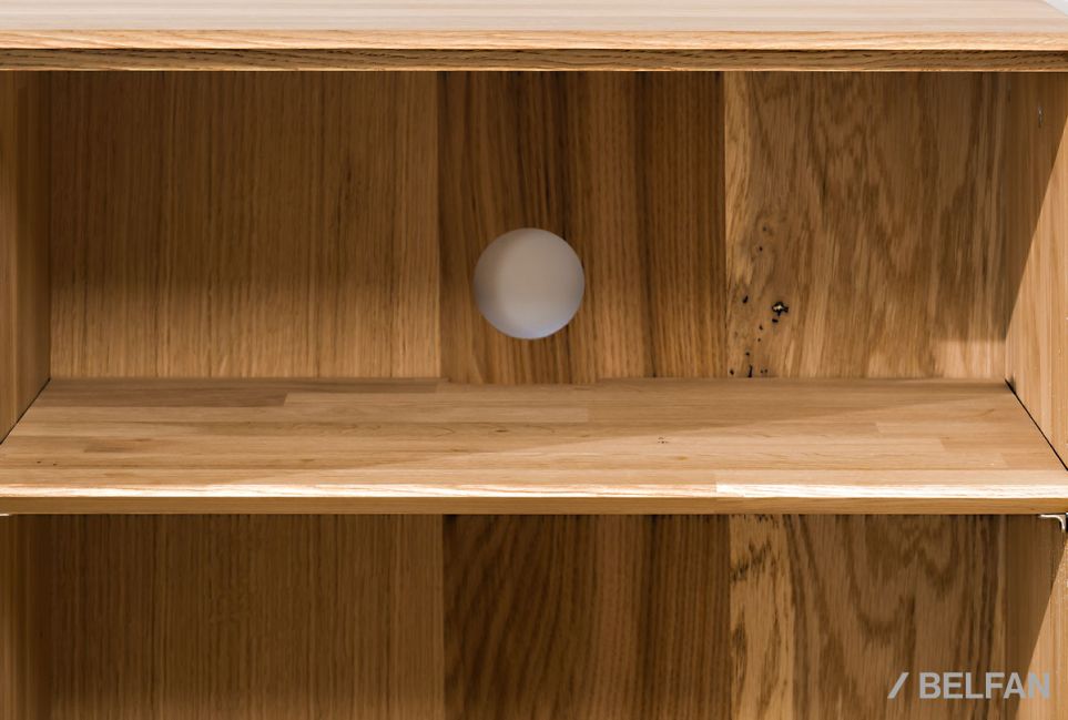 Тумба "Norman" 3 с нишей (правая) массив дуба, МДФ, металл 9