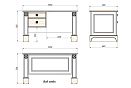 Стол письменный &quot;Brianson&quot; (1 тумба справа)  корсика + дуб 4