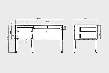 Стол письменный "Чикаго" (1 тумба)