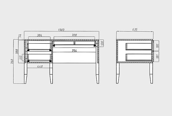 Стол письменный "Чикаго" (1 тумба) массив и шпон дуба 3