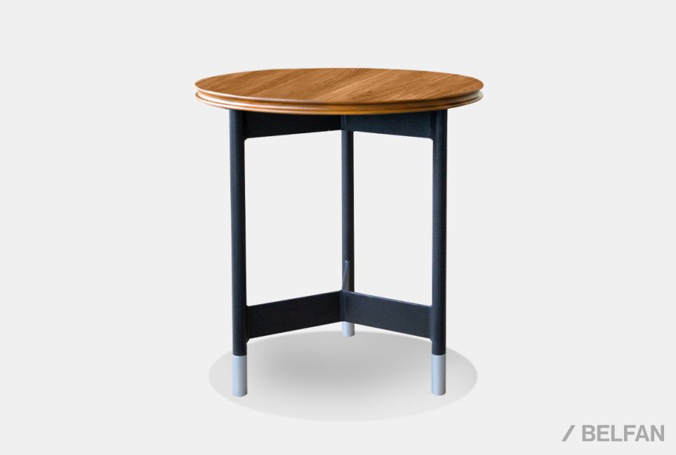 Стол журнальный "Сакраменто" (прикроватный) МДФ, шпон дуба, металл 1