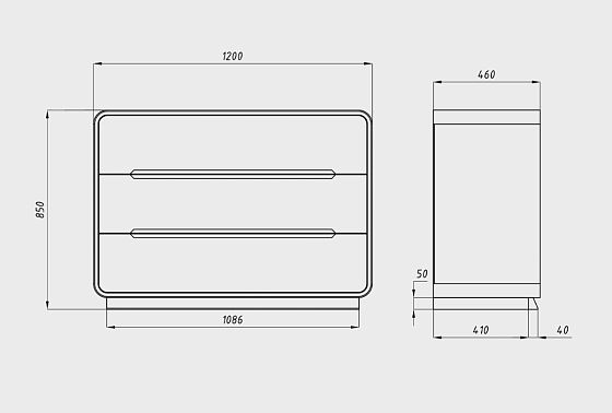 Комод "Монблан" 3 массив дуба 9