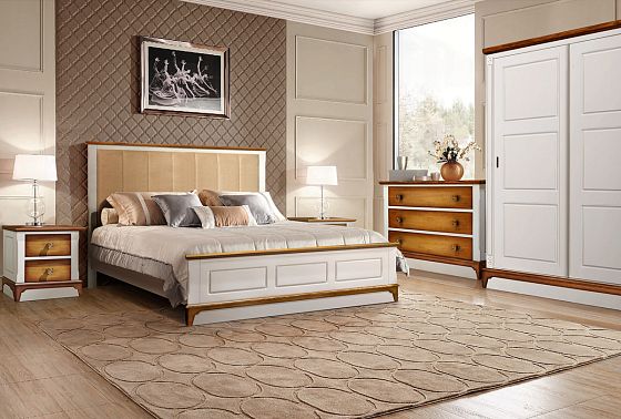 Кровать "Brianson" массив и шпон дуба, МДФ 7