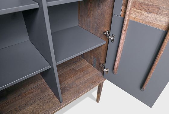 Тумба высокая "Уоллстрит" массив дуба, МДФ 6