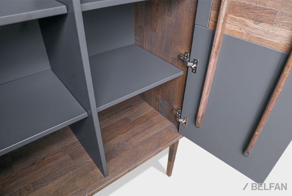 Тумба высокая "Уоллстрит" массив дуба, МДФ 5