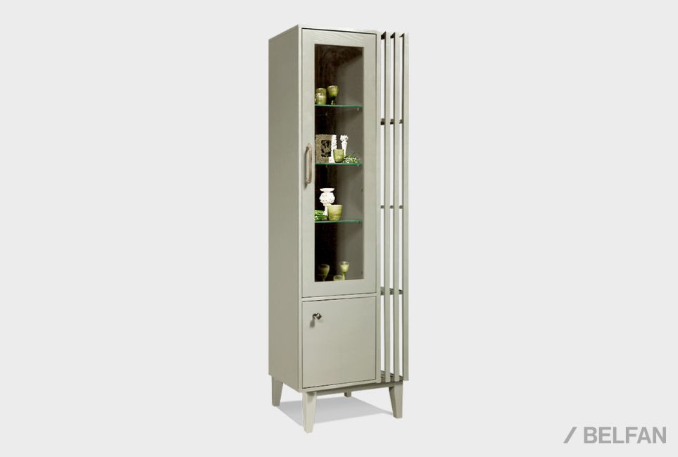 Витрина 2 -х дв. "Chicago" (левая) массив и шпон дуба 1