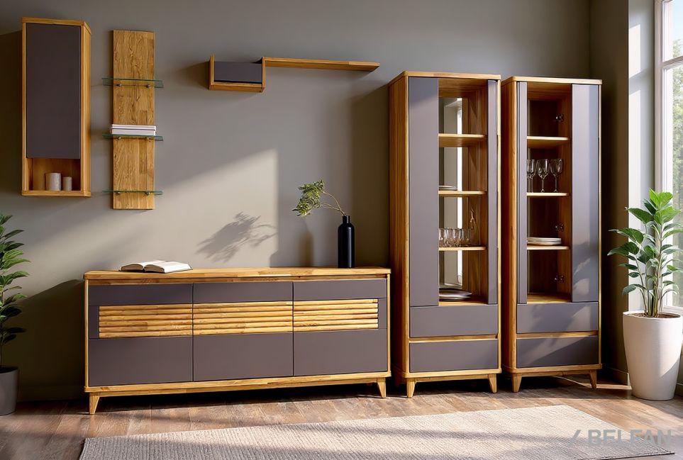 Полка с нишей "Wallstreet" (левая) массив дуба, МДФ 3