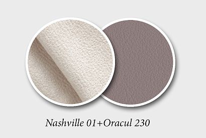 "Грей" диван с оттоманкой; раскл.; 8L+10W+1ER; Реклайнер; Nashville 01 (38926)+Oracul 230 (30751); (гр.3)