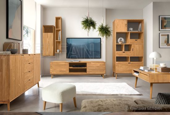 Шкаф навесной "Ирвинг" 120 (левый) массив дуба 3