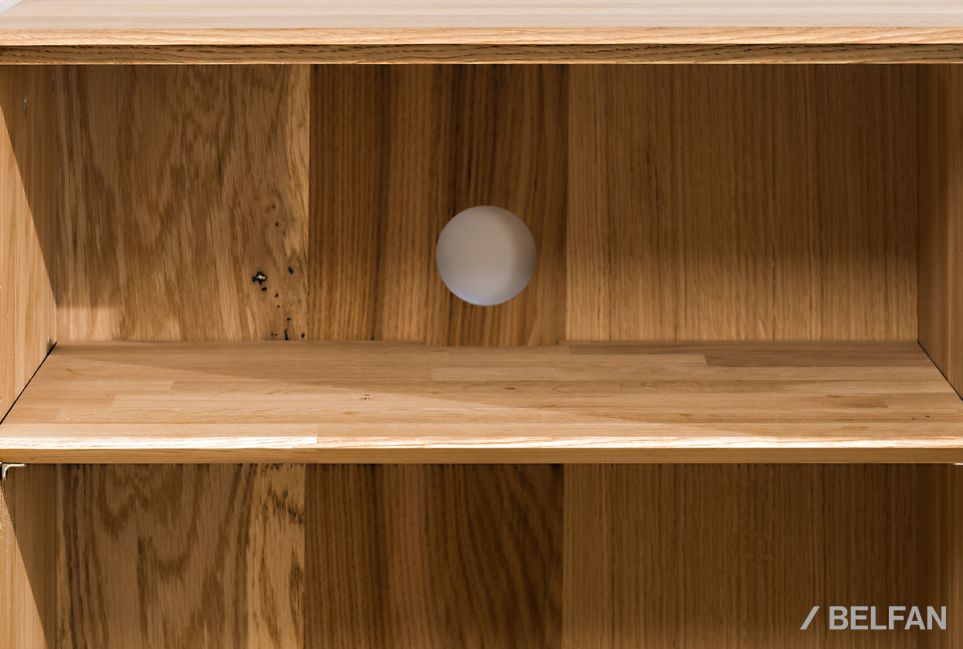 Тумба "Norman" 3 с нишей (левая) массив дуба, МДФ, металл 6