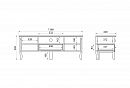 Тумба под ТВ &quot;Katrin&quot; (узкая)  шато 2