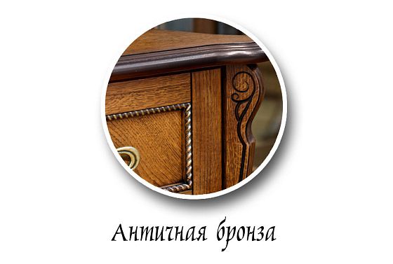 Шкаф для книг "Алези 2/1" массив и шпон дуба 3