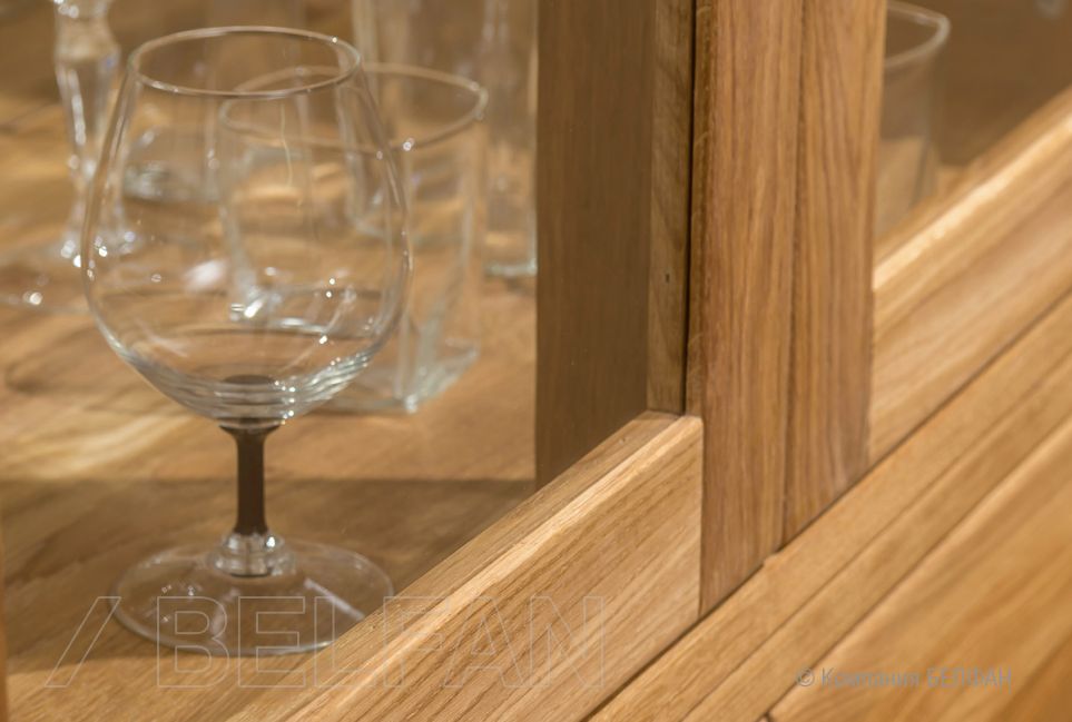 Шкаф комбинированный 2-х секционный "Норд" массив дуба 3