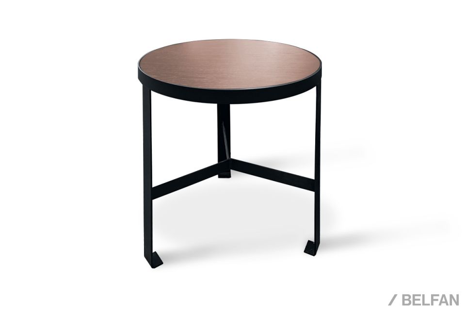 Стол журнальный "Collin" (круглый) малый массив и шпон дуба, МДФ 1