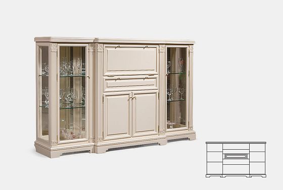 Тумба "Престиж" массив и шпон берёзы 4