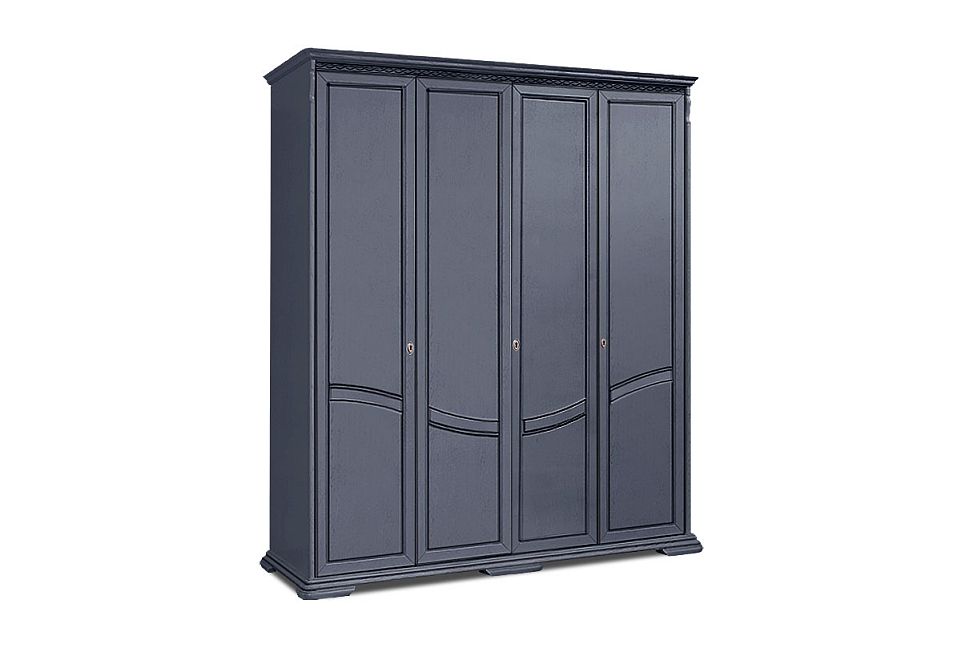 Шкаф для одежды 4-х дв. "Лика" (без зеркала); изабелла с темной патиной