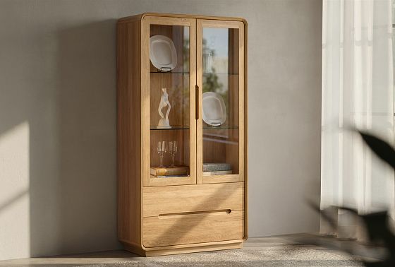 Витрина 2-х дверная "Монблан" массив дуба 5