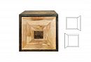 Модуль для стеллажей открытых 1-но дв. "Cube Design"; фасад "косынка"; *КМ-009.201; графит, бейц-масло