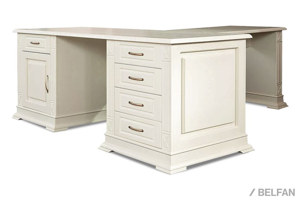 Стол письменный "Верди Люкс 8" массив и шпон дуба 1