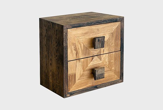 Модуль для стеллажей открытых "Cube Design" (с ящиками) массив дуба 7