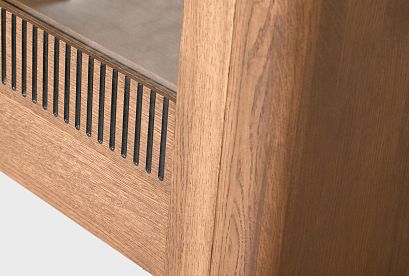 Витрина 1-но дверная "Бергамо" (правая); американский орех