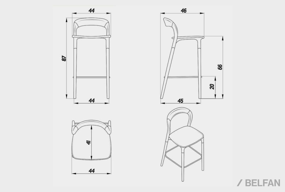 Стул "Лугано" полубарный массив дуба 4