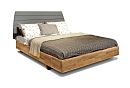 Кровать "Wallstreet" (комбинированная); без основания, без матраса; (1600x2000); к-бейц-масло, изг-антрацит