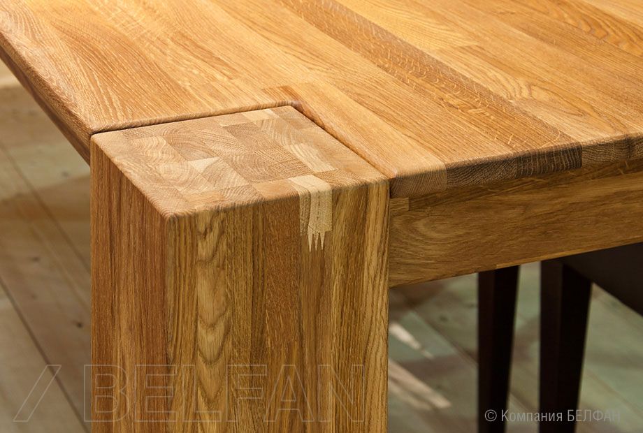 Стол обеденный "Берген" П-03 (сечение опор 150х150) массив дуба 2