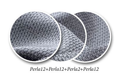 "Леформ" диван 2-х модульный; 1L+1R; металл серебро; Perla12+Perla12+Perla2+Perla12 (гр. 6/ТД)