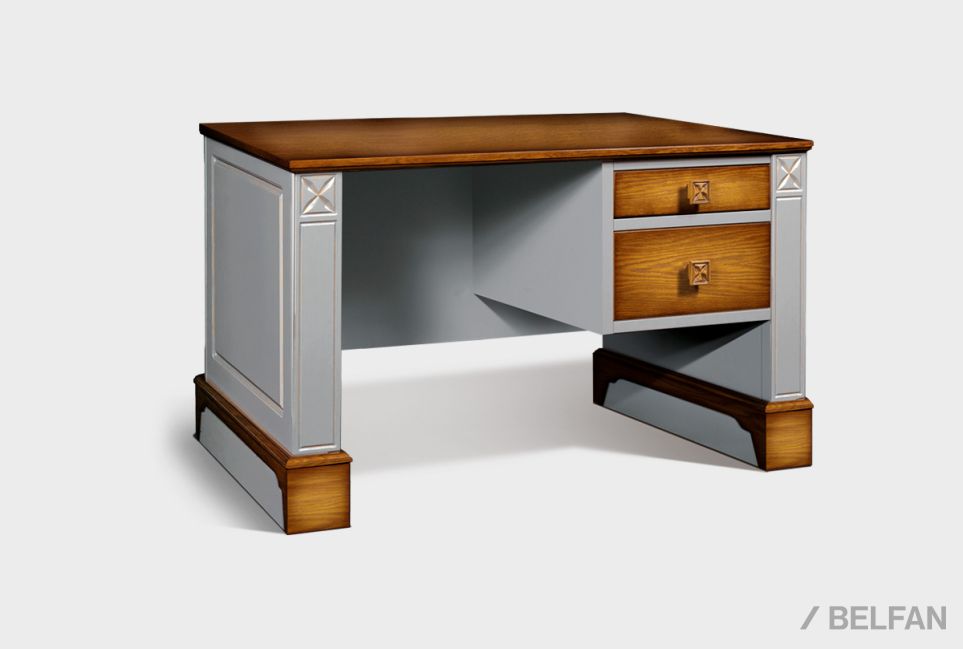 Стол письменный "Brianson" (1 тумба справа) массив и шпон дуба, МДФ 1