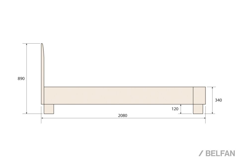 Кровать "Норд" массив дуба 10