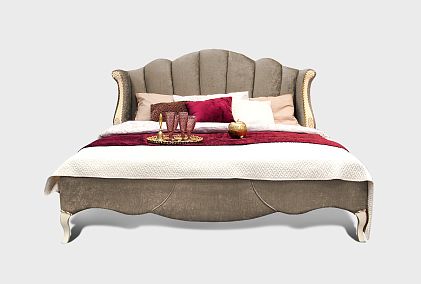 Кровать с мягким изголовьем (осн. ткань) "Трио"