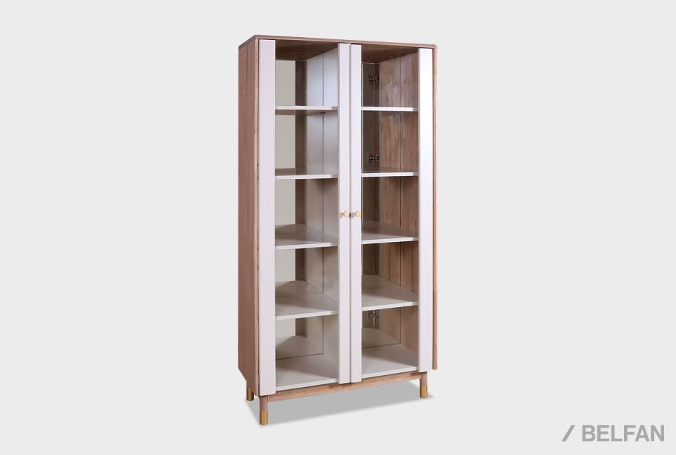 Витрина 2-х дверная "Меридиан" массив дуба, МДФ 2