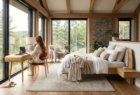 Стол письменный "Монблан" массив дуба 6