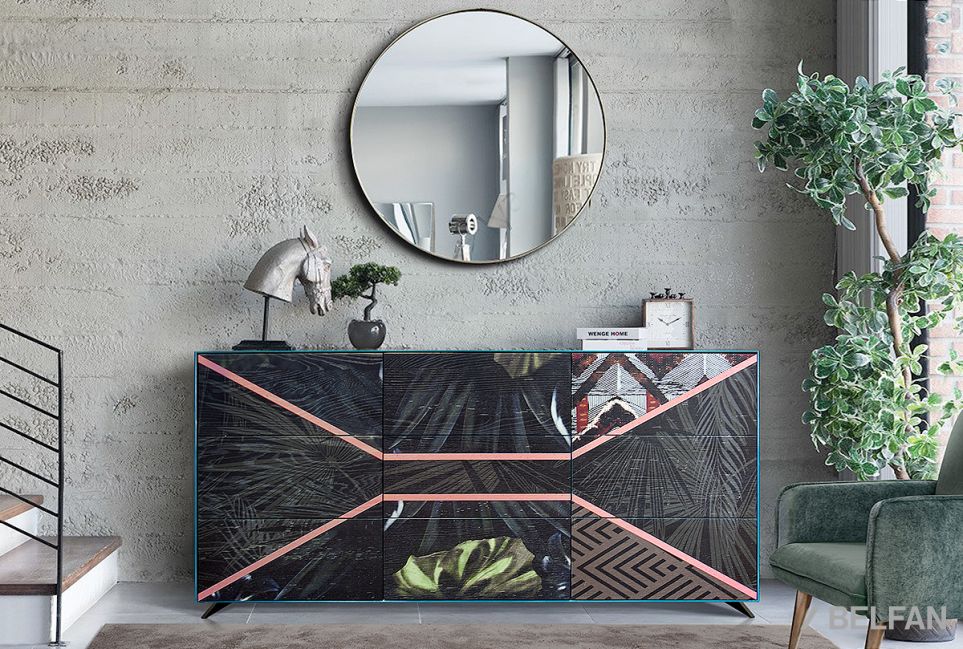 Тумба "Art Collection" 803 массив и шпон дуба, металл 2