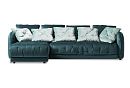 "Kassel" диван с оттоманкой; раскл.; 6ML2MR; Выкатной Roll-out (1350левый; начальная группа ткани