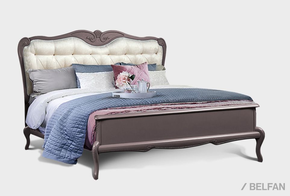 Кровать "Fleuron" (низкое изножье) массив и шпон дуба 1