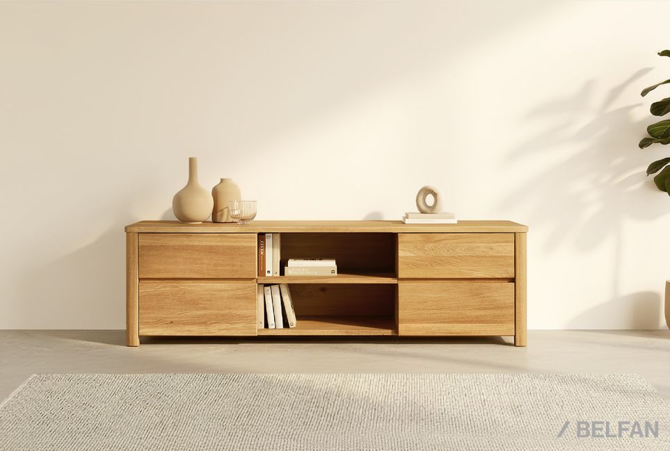 Тумба под ТВ "Норд" массив дуба 2