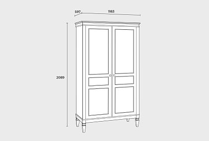 Шкаф для одежды 2-х дверный "Ольса-С" 20